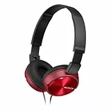 Sony MDR-ZX310 Kopfhörer, faltbar, Metallic-Rot, uni
