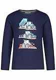 SALT AND PEPPER BY KIDS PARK Jungen Langarmshirt mit Traktor Print T-Shirt, True Navy, 128/134 cm