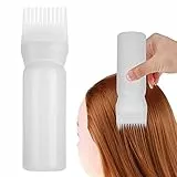 Applikatorflasche mit Skala – Haarfarbe Werkzeug für Pinsel, Shampoo, Öl & Haarfarbe, praktisches Applikatorwerkzeug mit Kamm für präzises Auftragen (blau, weiß)