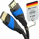 KabelDirekt – 8K & 4K HDMI Kabel – 2m – Entwickelt in Deutschland – Für jedes HDMI-Kabel Setup (10K, 8K@60Hz & 4K@120Hz, High Speed HDMI mit Ethernet, Blu-ray, PS5, Xbox Series, Switch)