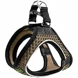 HUNTER Hundegeschirr HILO COMFORT, Farbe: braun, Easy Step-In Geschirr für kleine bis mittlere Hunde, mit Netzmaterial, reflektierende Elemente, angenehm leicht, modernes Design Größe: S