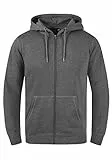 !Solid SDBerti Zip-Hood Herren Sweatjacke Kapuzenjacke Hoodie mit Kapuze Reißverschluss Kängurutasche Baumwollmischung Regular fit, Größe:L, Farbe:Grey Melange (8236)