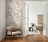 Livingwalls Fototapete mit Blüten-Design in Creme, Rosa, Grün - Florale Vliestapete 8,80 m x 0,53 m Natur-Motiv by COSMOPLITAN - 791448