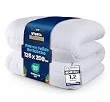 Utopia Bedding Bettdecke 135 x 200 cm, Ganzjahresdecke 370 GSM Füllung, atmungsaktive Schlafdecke, Steppdecke, Super Weiche Kuschelige (Weiß)