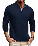SwissWell Poloshirt Herren Langarm Schnelltrocknend Funktions Longsleeve T-Shirts für Männer Atmungsaktiv Casual Golf Polohemd