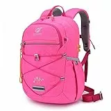 SKYSPER Kinderrucksack Mädchen ab 3-8 Jährige Komfortabler Wanderrucksack Kinder mit Brustgurt 12L Rucksack Kindergarten für Kita Outdoor,Rosa