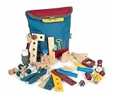 small foot Werkzeugrucksack Konstruktion „Workshop“, Kinder-Rucksack mit 8 Werkzeugen aus Holz, ab 3 Jahren, 12603