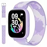 BIGGERFIVE Smartwatch Kinder, 1,8' Smartwatch Uhr Schrittzähler, Schlafmonitor, 24/7 Puls, Vibrationsalarm, IP68 Wasserdicht, Puzzlespiele mit/ohne App, für Mädchen Teens 5–16, 2 Bänder