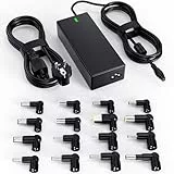 Zosam Universal-Ladegerät 90W Kompatibel mit HP Dell Acer ASUS Lenovo Samsung IBM Sony Fujitsu Gateway Notebook Ultrabook Chromebook Netzkabel mit 16 Aufsätzen