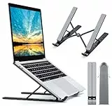 Babacom Laptop Ständer, 5-Stufe Aluminium Laptop Stand, Tragbar Höhenverstellbarer Belüfteter Notebook Ständer Kompatibel mit MacBook Pro Air, und andere 10-15,6 ” Laptops Tablet, Schwarz
