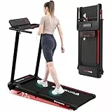 CITYSPORTS Elektrisches Laufband,Klappbares Laufband für Zuhause bis 12 km/h,mit LED-Anzeige,APP und 360° Tablet Holder,kompakte Walking Pad für Zuhause und Büro (Black)