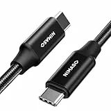 NIMASO USB C auf USB C Kabel 3.1 Gen 2 10 Gbit/s Datenübertragung, 100W 20V/5A Schnellladekabel 1M, 4K @ 60Hz Videoübertragung für Laptop, Thunderbolt 3, MacBook Pro, iPad Pro, Galaxy S23,USB-C-Geräte