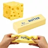 2 Stück Butter Cheese Squishy, Butter Quetschspielzeug, Anti Stress Spielzeug, Butterstick Squishy Squeeze Toy, Langsam Aufsteigendes Butter Form Sensorik Spielzeug, Ideal Für Erwachsene