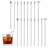 27 Stück Edelstahl-Cocktailstäbchen, wiederverwendbare Cocktailspieße aus Edelstahl, ideal für Cocktails, Partys, Sandwiches, Snacks, spülmaschinengeeignet, rostfrei, hygienisch