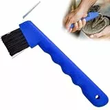 Jeffers Hufkratzer und Bürste für Pferde, Blau – Hufreinigungswerkzeug für Pferde, Hufpflege, Hufpflege, langlebiger Hufkratzer mit steifen Borsten, 10,2 cm, handlicher Griff