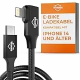 Wheeloo Ebike Ladekabel kompatibel mit iPhone I Micro USB auf Lightning Stecker I zB. für Bosch, Yamaha, Impulse, Giant E-Bike Display I Mikro USB Kabel mit OTG Funktion für E Bike Navigation I