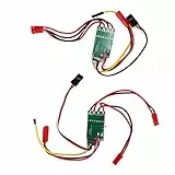 Keenso 2 Stück RC Brushed ESC, Dual Way Bidirektionaler ESC für RC Model Boat Tank 130 180 Brushed Motor