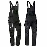 Uvex Tune-up Männer-Cargohose - Latz-Bundhose für die Arbeit - Schwarz - 54