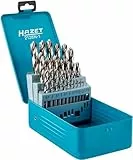 HAZET Spiralbohrer-Kassette 2128N-1 I 25-teiliges Set I Für Bohrmaschinen und Bohrständer mit Rundschaftbohreraufnahme