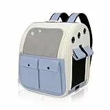YooxArmor Haustier Rucksack für Katzen & Kleine Hunde,Atmungsaktiver Tragbare Katzenrucksack mit Sichtfenster,Leichte Faltbare HundeRucksack für Reisen Wandern Fahrradfahren, Max Tragkraft 8kg