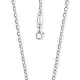 Engelsrufer Ankerkette aus 925er Sterling Silber, 60 cm, rhodiniert, mit Karabinerverschluss