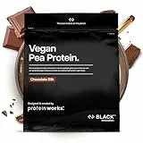 Protein Works | Veganes Erbsenprotein – BLACK Innovation, Erbsenprotein-Isolat, Premium-Veganprotein, 24 g Protein pro Portion, fett- & kohlenhydratarm, Pflanzlich, Chocolate Silk, 33 Portionen, 1kg