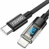 RAVIAD USB C Lightning Kabel 1M [MFi Zertifiziert] Power Delivery 27W Nylon Typ C to Lightning Ladekabel für iPhone 14/13/13 Pro/13 Pro Max/13 Mini/12/12 Pro Max/12 Mini/11 Pro/X/XS/XR/8/SE -Schwarz