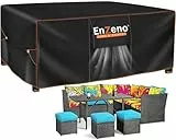 Enzeno Abdeckung für Gartenmöbel,242x182x100cm,Wasserdicht Loungemöbel Abdeckung 420D Oxford Gewebe Abdeckhauben für Möbelsets,Winterfest Tisch Abdeckplane Schutzhülle für Sitzgruppe Gartentisch