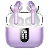 IKT Bluetooth Kopfhörer, In Ear Kopfhörer Kabellos Bluetooth 5.3 mit 50H Tiefer Bass, 2024 Neue Kabellose Kopfhörer Noise Cancelling Earbuds mit 4 ENC Mic, Nouvelle Perle Violette