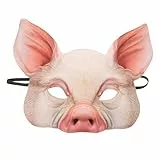 PRETYZOOM Halloween Schweinemaske Eva Half Face Tiermaske mit Gummiband für Halloween Maskerade Fancy Ball