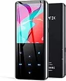 AGPTEK 32GB MP3 Player Bluetooth 5.0 mit 2,4 Zoll TFT Farbbildschirm, HiFi Musik mit Lautsprecher, Touch-Tasten, FM-Radio, E-Book, Aufnahme, Sleep Timer, Unterstützung bis zu 128 GB, Schwarz