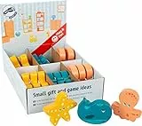 small foot 11662 Display Wasserspielzeug Rassel aus Holz, Babyspielzeug zum Greifen, Badespielzeug für Babys ab 0 Jahren Spielzeug