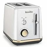 Breville Toaster für 2 Scheiben mit Brötchenaufsatz | Mostra-Kollektion | Mondscheinsilber mit Goldakzenten