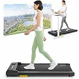 UREVO Smart Walking Pad, kompaktes Laufband unter Schreibtisch mit doppelter Stoßdämpfung, 2.5PS Laufband mit APP, Smartcoach, HIIT-Laufen mit Echtweltszenen, für Zuhause und Büro