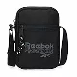 Reebok ONA, Federmäppchen, dreifach, aus Polyester, verschiedene Fächer, von Joumma Bags, Schwarz, Talla única, Umhängetasche