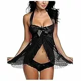WILLBEST Babydoll Kleid Festlich Lang sexy Dessous Damen für sexy Set nachhaltige Boxershorts Frauen unterwäsche für männer hochzeitswäsche Set Bustier Baumwolle Reizwäsche Dessous overknees UNT