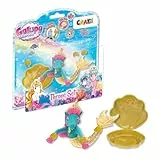 GALUPY Mermaid Throne Set - Mini Spielset mit 1x Einhorn Figur mit Meerjungfrauenflosse, Muschelthron & Armbänder