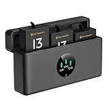 K&F CONCEPT Hero 13 Kamera Akku 2100mAh, Dreifach-Power, Dreifach-Slot mit Organizer Typ LED-Ladegerät-Kit kompatibel mit GoPro13 Black