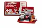 Hausapotheke gefüllt mit Medikamenten - für Groß und Klein - 14-teilig - Alles Wichtige zuhause - L-Size mit Bepanthen, Fenistil, Hydrocort, Gelomyrtol forte, Nasenspray, Neoangin u.v.m