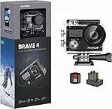 AKASO Action Camera 4K 20MP Action Kamera/Unterwasserkamera mit Bildstabilisierung Zoom Zeitraffer, 30m Camcorder mit Fernbedienung 2 Akkus und Zubehör Kit
