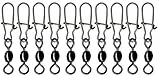 FTM Seika Pro Spin Wirbel mit Duo Lock Karabiner - 10 Angelwirbel zum Spinnfischen auf Hechte, Zander & Barsche, Einhänger, Snaps, Größe/Tragkraft:Gr, 10 / 8kg