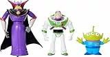 Mattel Disney Pixar Storytellers Story Intergalaktische Actionfiguren, 10,2 cm große Actionfiguren, Buzz Lightyear, Zurg & Alien bewegliches Spielzeug, 3 Stück