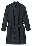 Schiesser Herren Waffelpique 100 Cm Länge - Bio Baumwolle Bademantel, Anthrazit_178401, M EU
