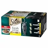 Sheba Fresh & Fine Multipack Portionsbeutel 3 Varietäten Huhn, Geflügel, Truthahn in Sauce 50x50g