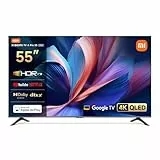 XIAOMI A Pro, 55' (140 cm), 4K UHD QLED, Smart TV, Google TV, Triple Tuner DVB-C/S/S2/T/T2, HDR10+, Game Boost 120Hz, MEMC, Sprachsteuerung mit, 2+8GB, Kompatibel mit Apple Airplay & Google Cast