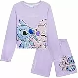 Disney Stitch Trainingsanzug Kinder Mädchen Set 2-Teilig Jogginganzug für Freizeit oder Sport Teenager Sportkleidung (7-8 Jahren, Lila)