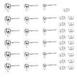 KISSPAT Ohrring-Verschlüsse, Silber 925, 18 Stück, 22-teiliges Set, hypoallergen, Ohrringe, zum Basteln, Schmuckherstellung, Silber