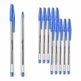 Amazon Basics Kugelschreiber-Set, Heimbüro, Schule, 1,0mm, Blau, 12er-Pack