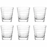 LEONARDO HOME Vario Struttura Wasser-Gläser, 6er Set, spülmaschinengeeignete Saft-Gläser, Trink-Becher aus Glas mit Muster, Getränke-Set, 250ml, 019449