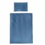 roba Kinderbettwäsche Seashells Indigo 100 x 135 cm - Bettwäsche Set 2-teilig - Bio Baumwolle - GOTS und Oeko-Tex 100 zertifiziert - Blau